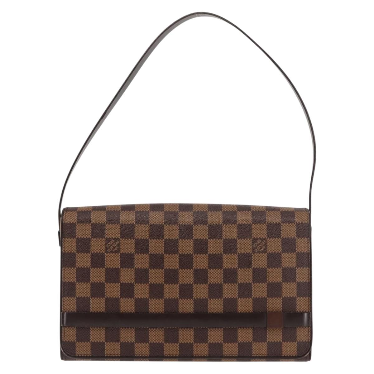 LOUIS VUITTON Damier Ebene Tribeca Ron Shoulder Bag N51160 LV Auth 146766