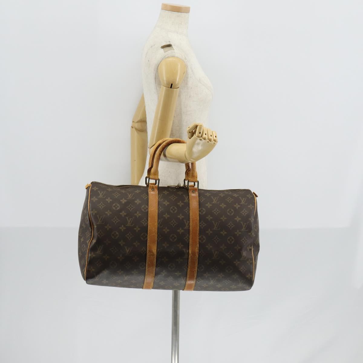 LOUIS VUITTON Monogram Keepall 45 Boston Bag M41428 LV Auth 146782