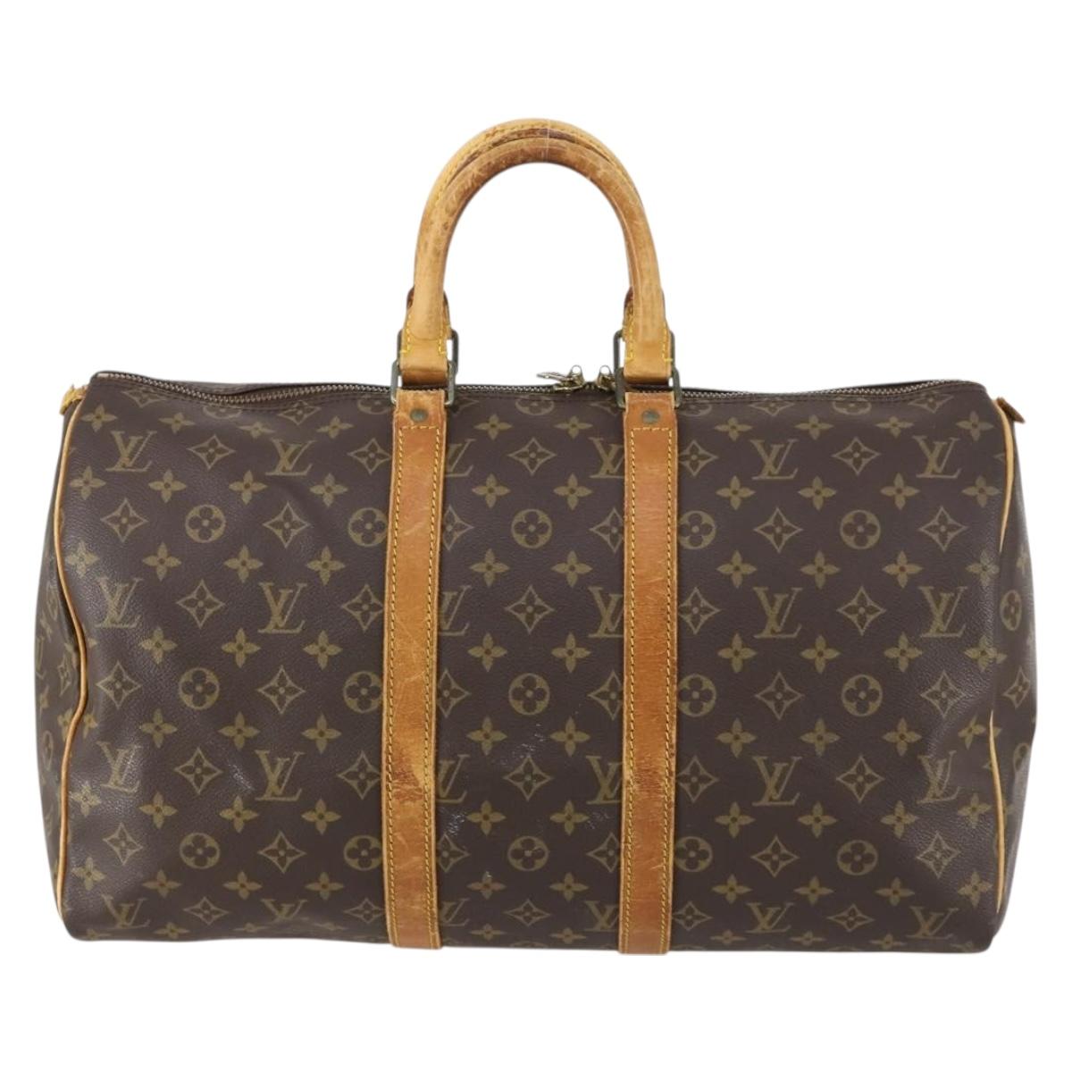 LOUIS VUITTON Monogram Keepall 45 Boston Bag M41428 LV Auth 146782