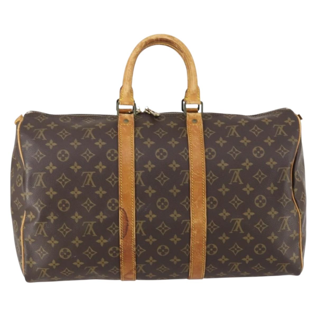 LOUIS VUITTON Monogram Keepall 45 Boston Bag M41428 LV Auth 146782
