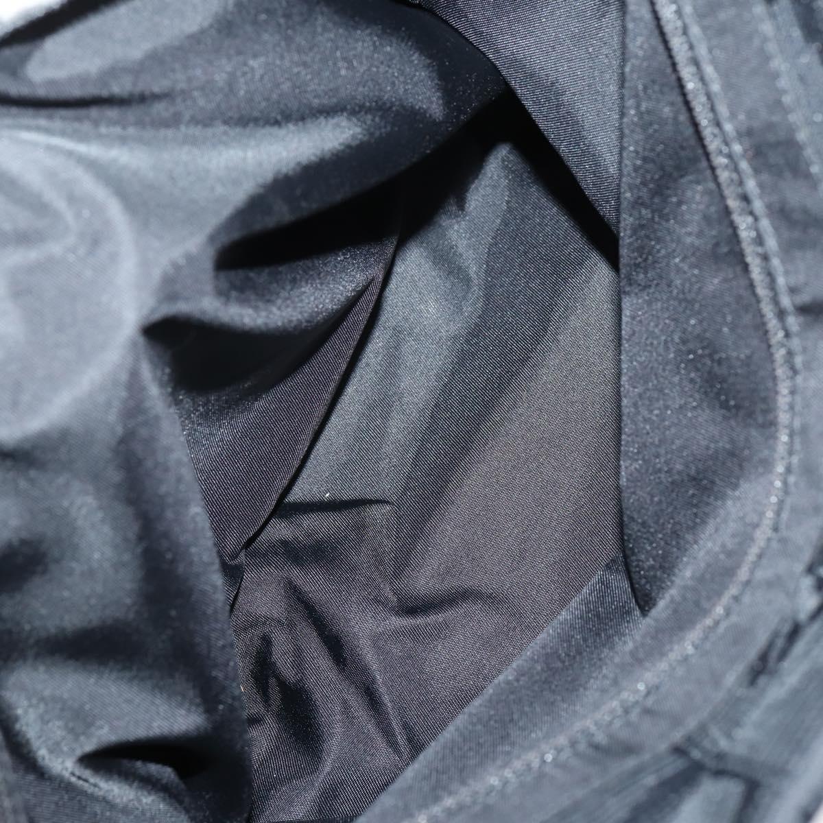 CHANEL New travel line Tote Bag Nylon Black gold CC Auth 146789