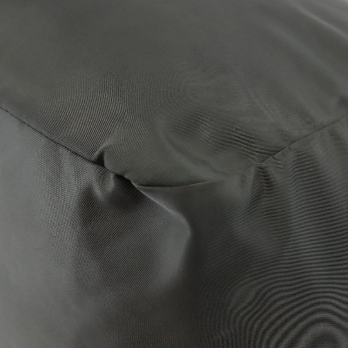 PRADA Tote Bag Nylon 2way Khaki Silver Auth 146790