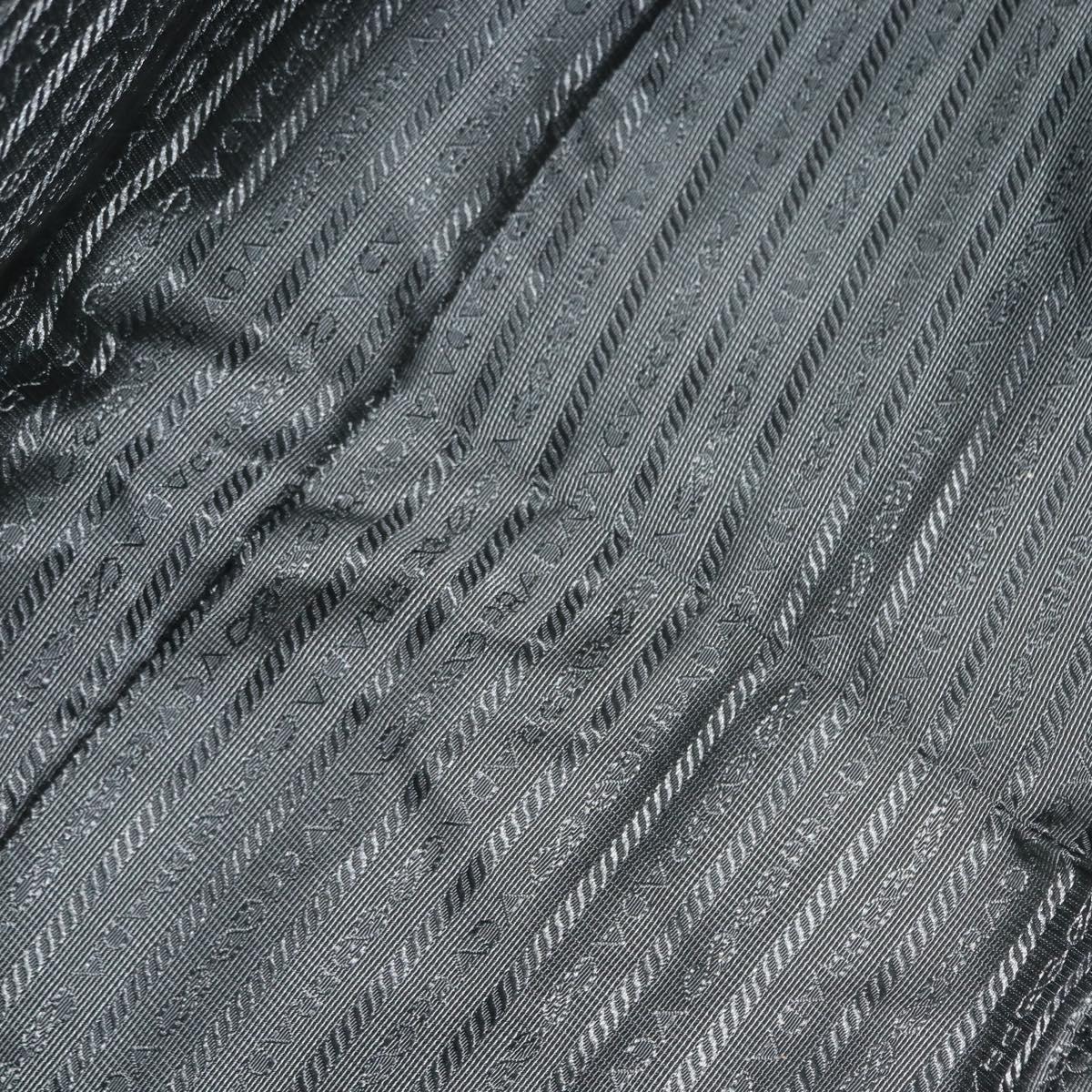 PRADA Tote Bag Nylon 2way Khaki Silver Auth 146790