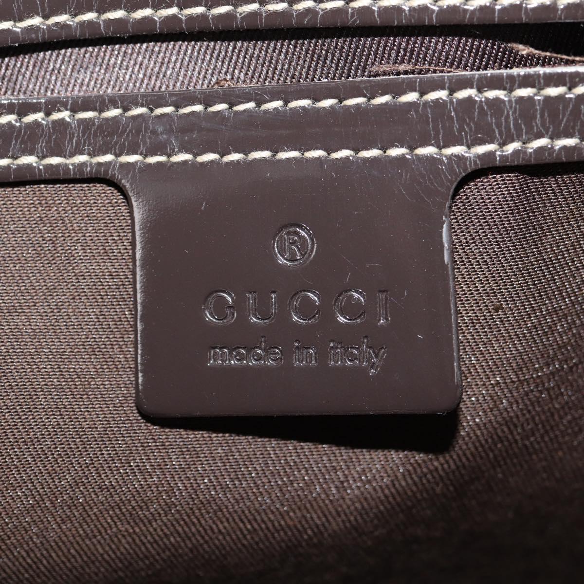 GUCCI GG Supreme Hand Bag PVC Beige Gold 190259 Auth 146791V