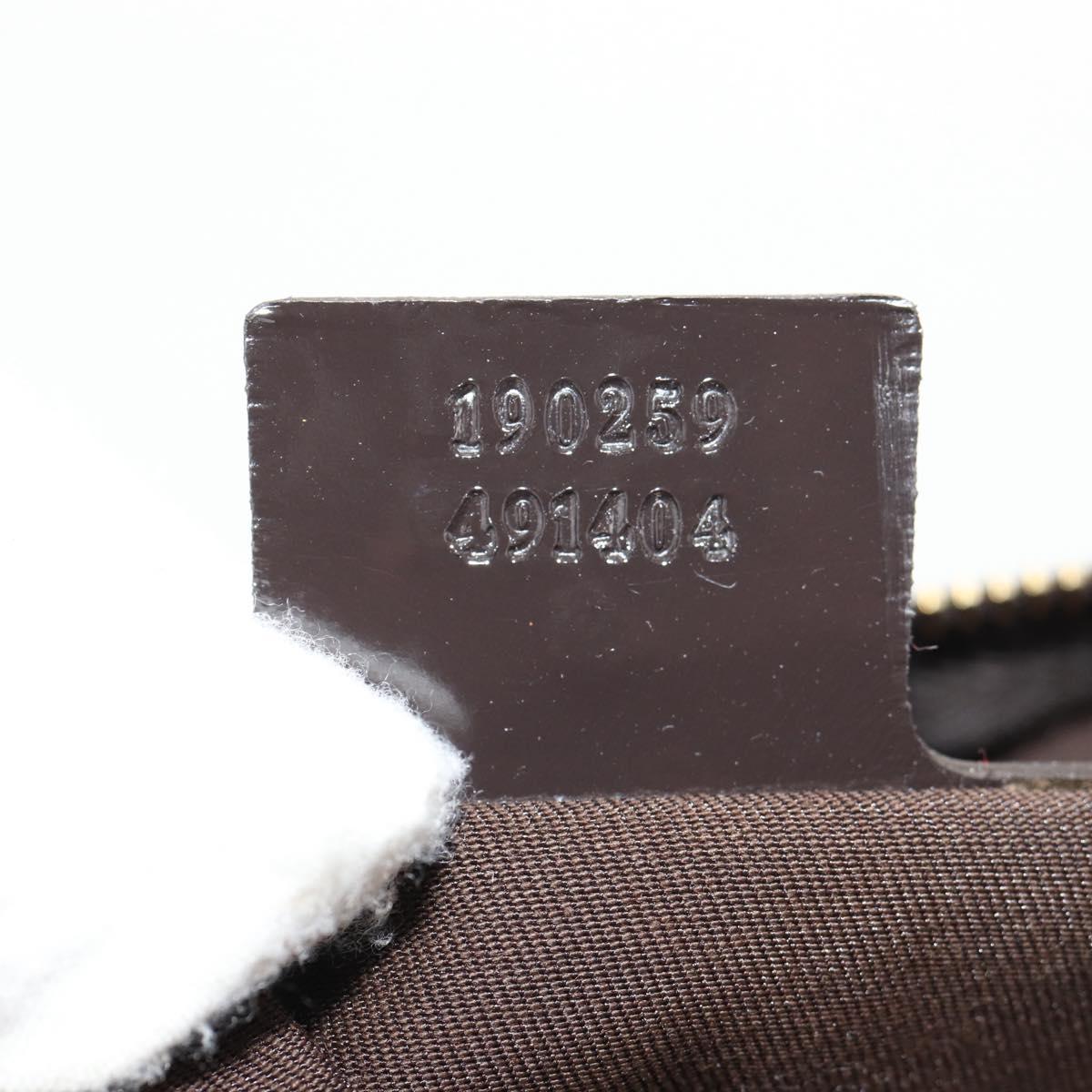 GUCCI GG Supreme Hand Bag PVC Beige Gold 190259 Auth 146791V
