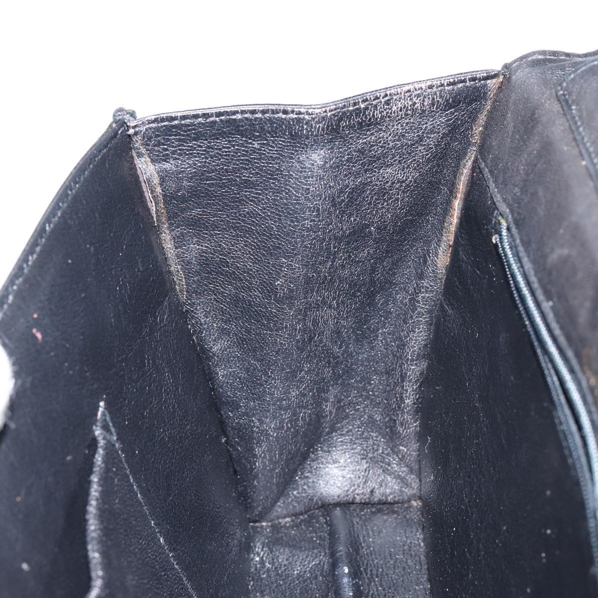 CHANEL COCO Mark Chain Shoulder Bag Lamb Skin Vintage Black CC Auth 146795