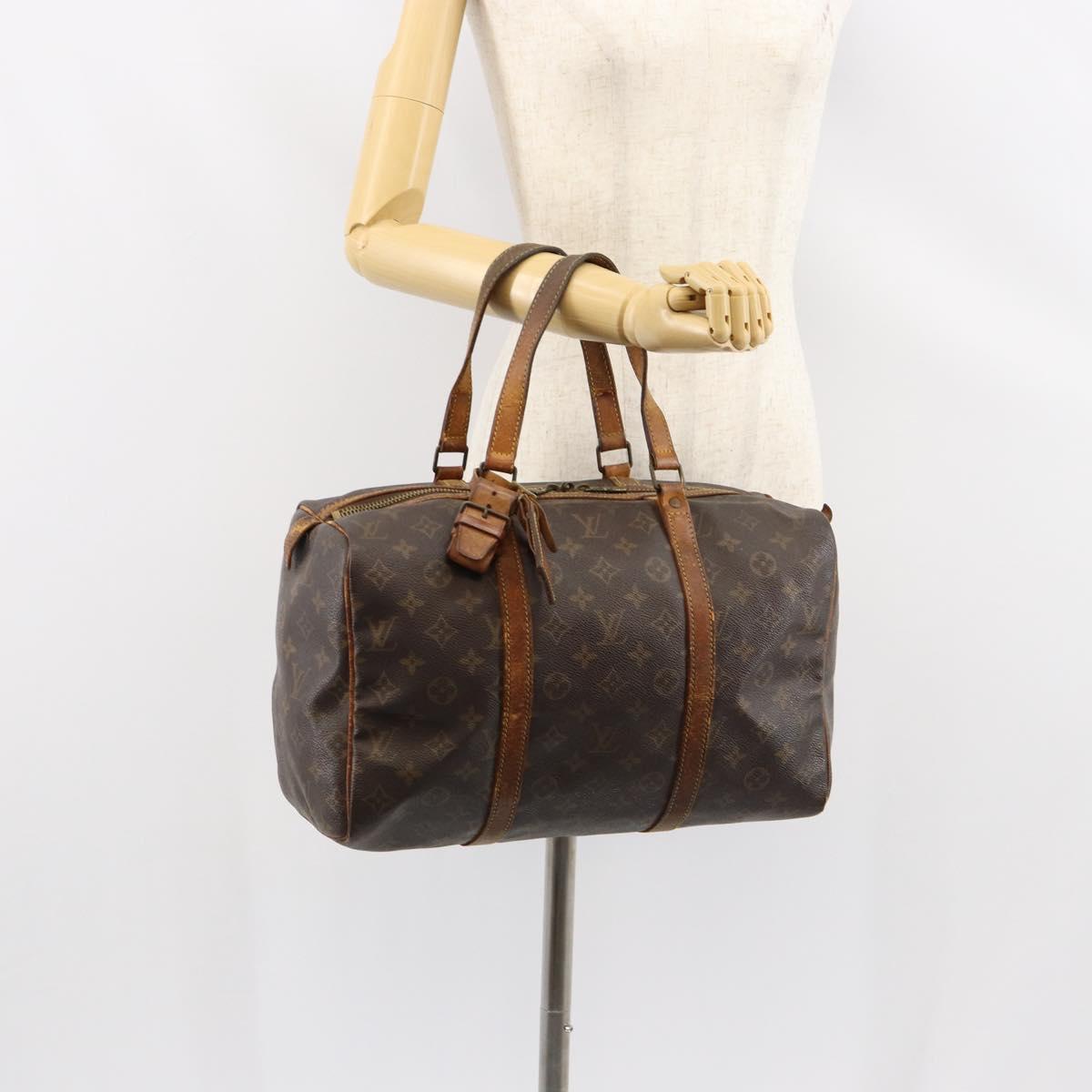 LOUIS VUITTON Monogram Sac Souple 35 Boston Bag M41626 LV Auth 146798