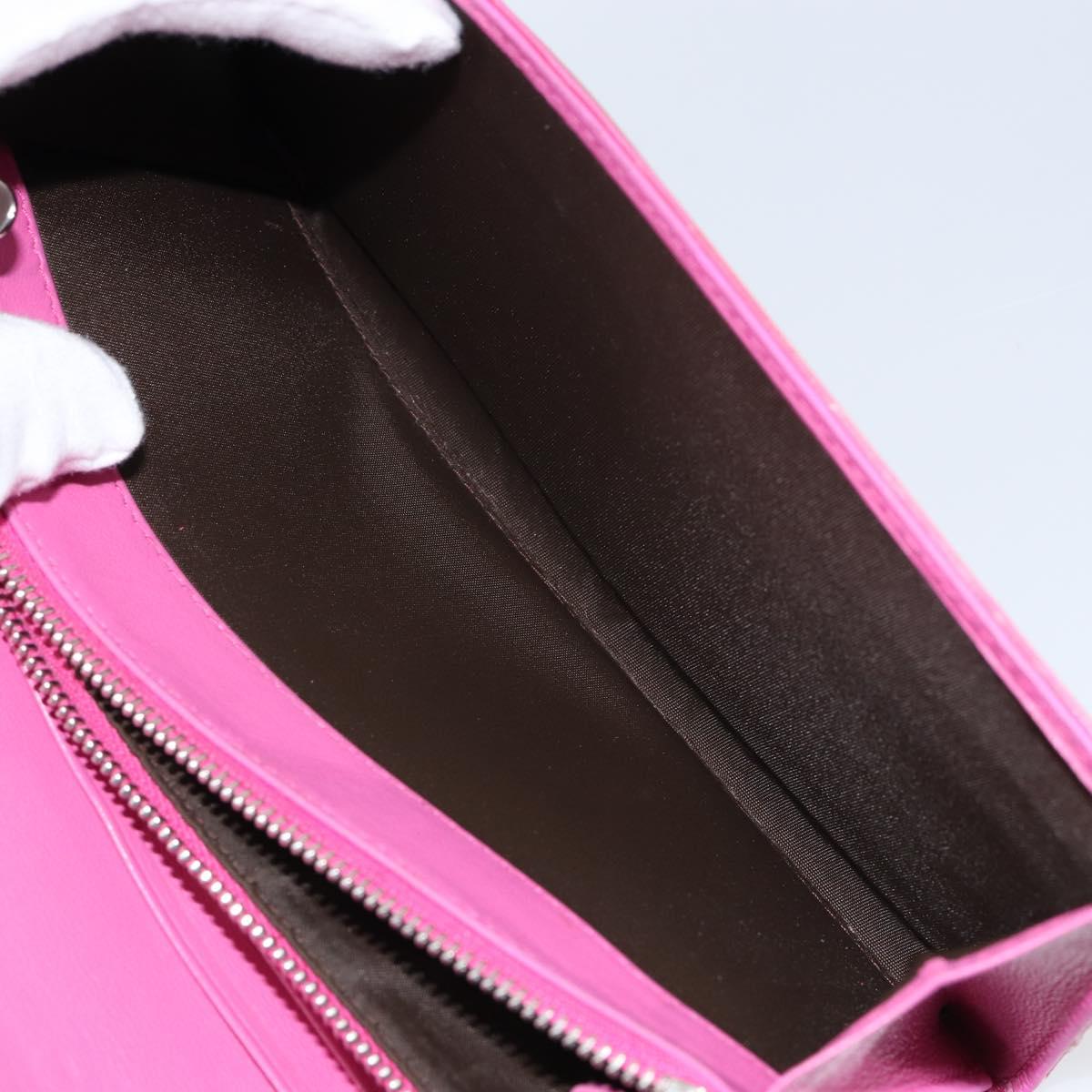 Christian Dior Trotter Canvas Wallet Enamel Pink Auth 146802