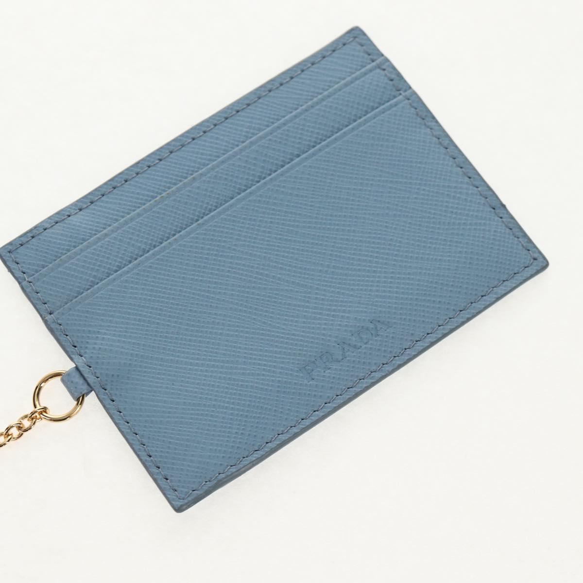 PRADA Long Wallet Safiano leather Light Blue Auth 146803V