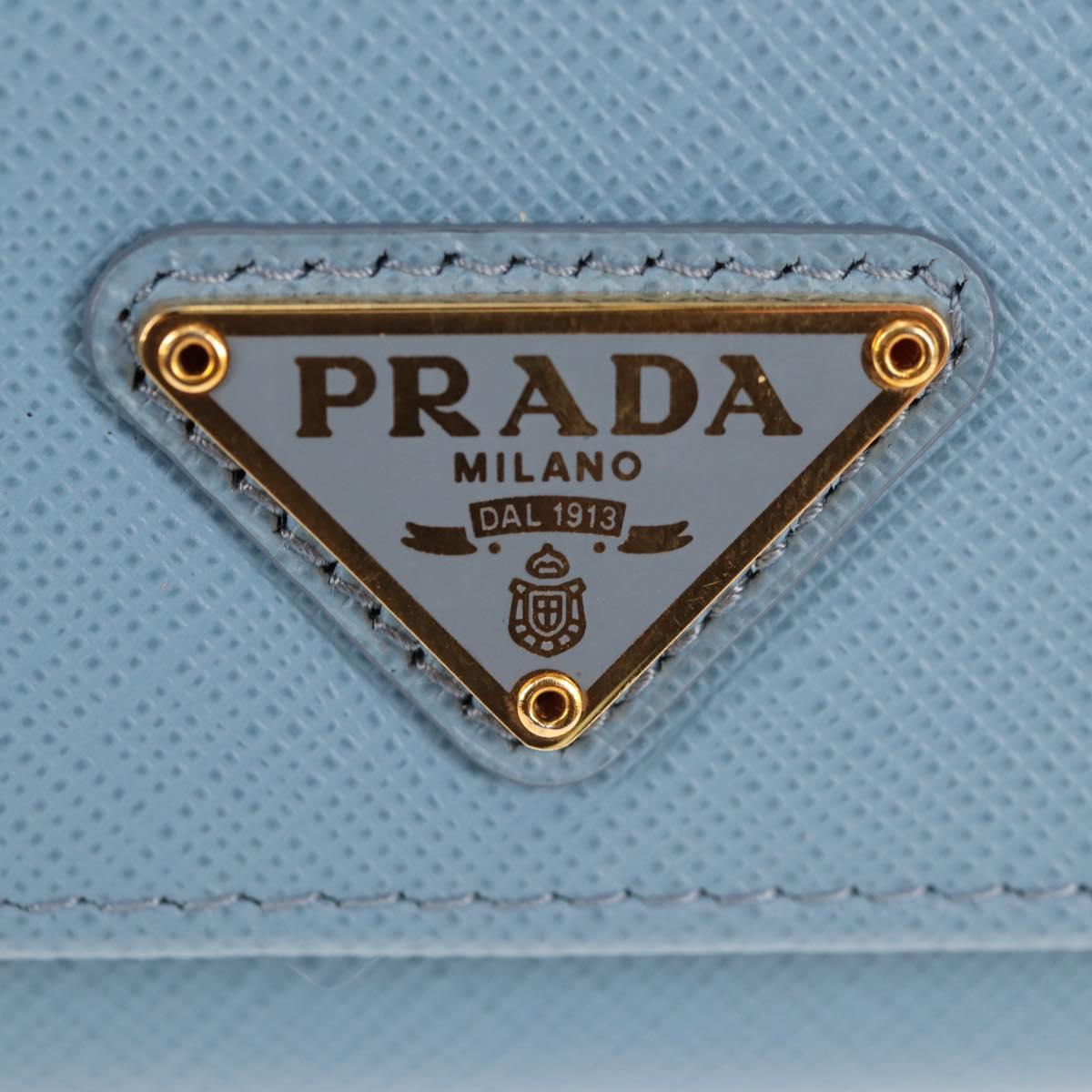 PRADA Long Wallet Safiano leather Light Blue Auth 146803V