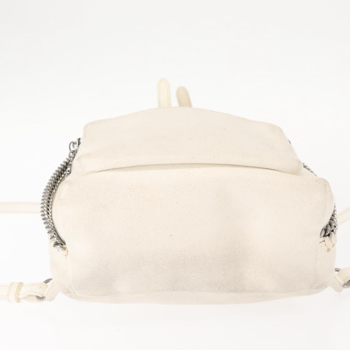 Stella MacCartney Falabella Backpack Polyester White Silver 468908 Auth 146805