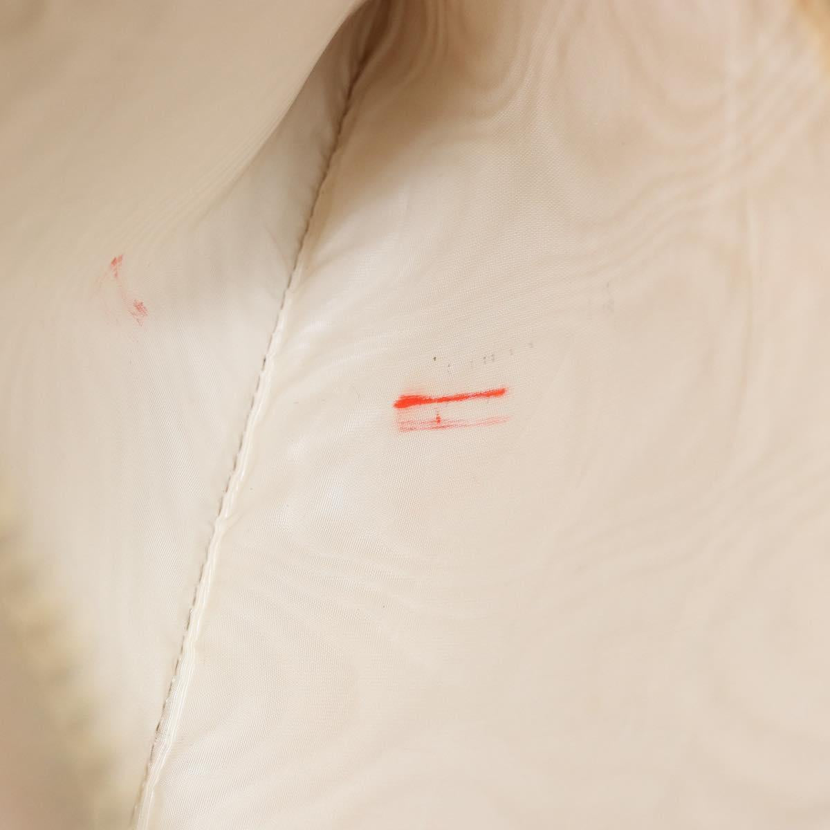 CHANEL COCO Mark Document case Clutch Bag Caviar Skin Beige Gold CC Auth 146822