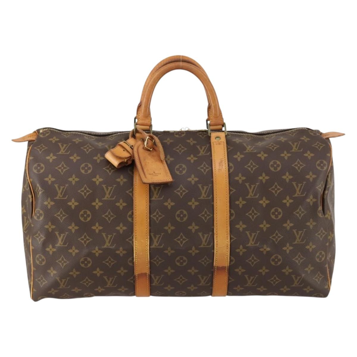 LOUIS VUITTON Monogram Keepall 50 Boston Bag M41426 LV Auth 146831