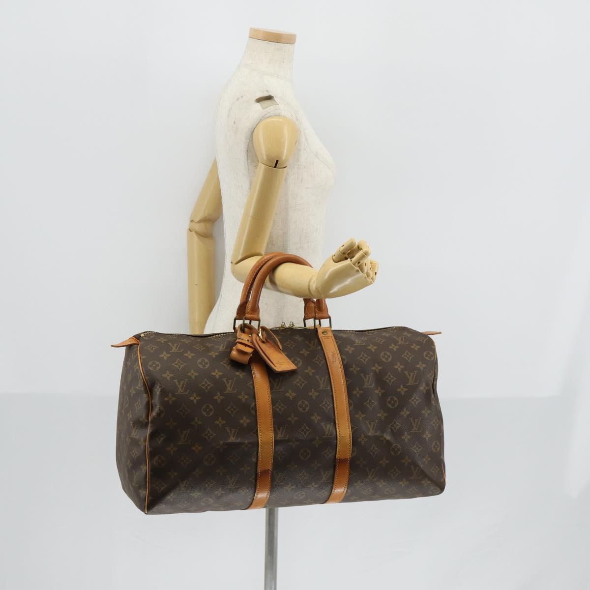 LOUIS VUITTON Monogram Keepall 50 Boston Bag M41426 LV Auth 146831