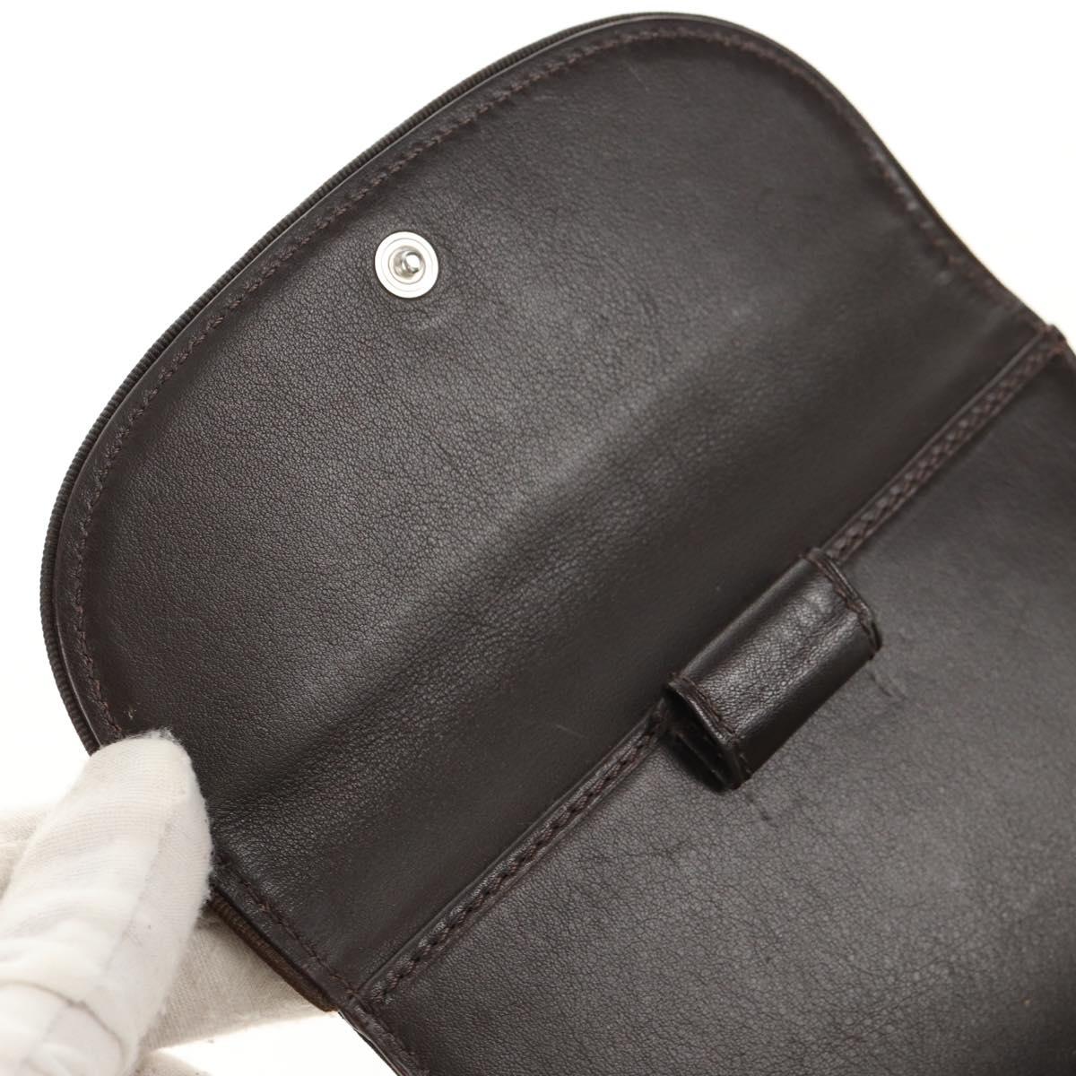 Christian Dior Trotter Canvas Day Planner Cover Dark Brown Silver Auth 146832V