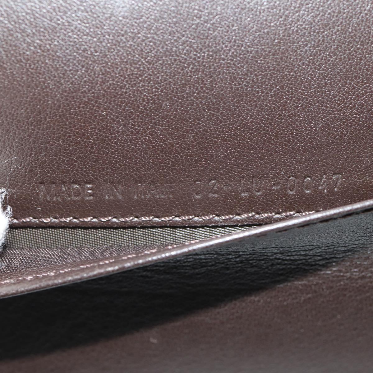 Christian Dior Trotter Canvas Day Planner Cover Dark Brown Silver Auth 146832V