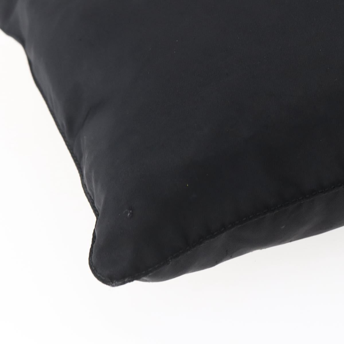 PRADA Shoulder Bag Nylon Black Silver Auth 146835