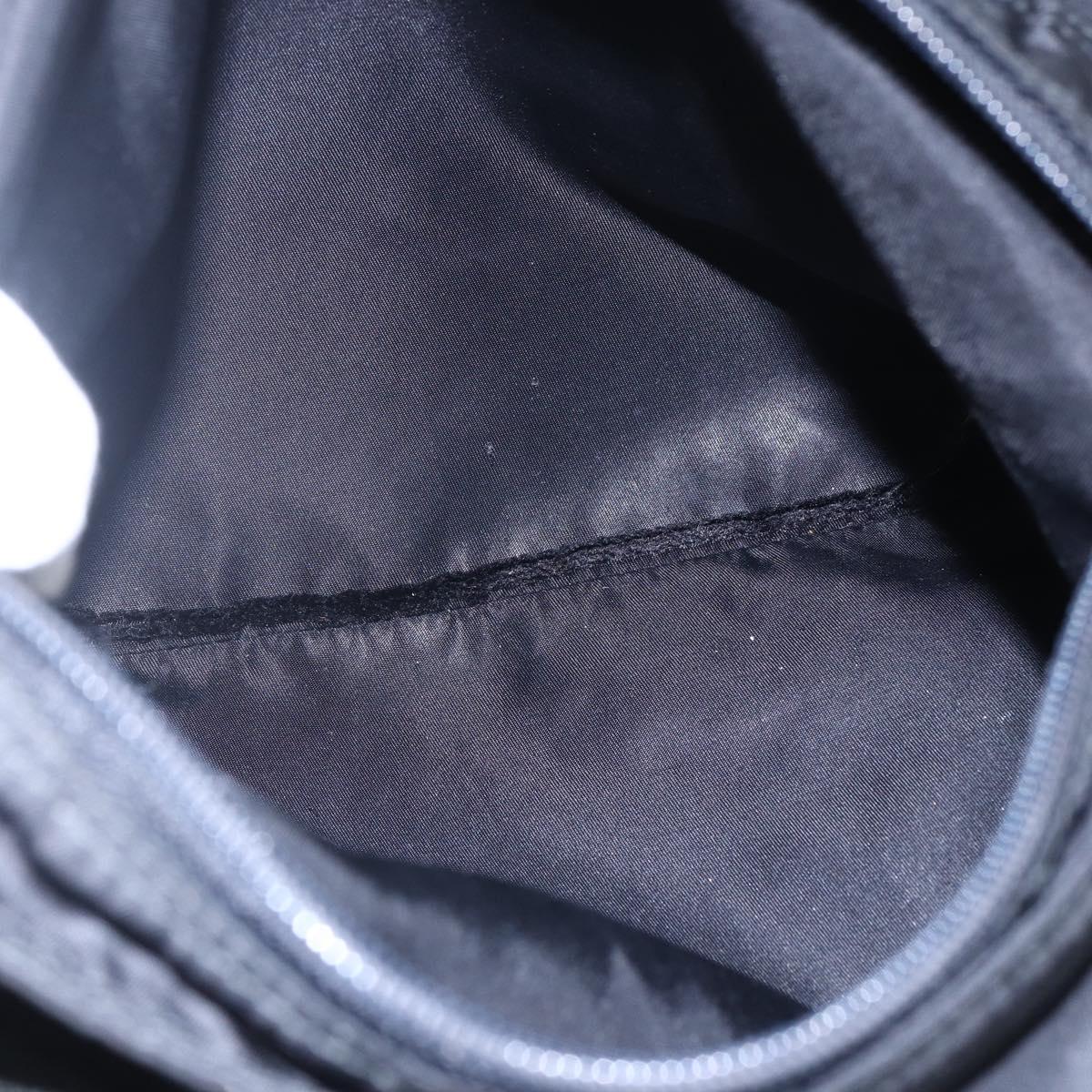 PRADA Shoulder Bag Nylon Black Silver Auth 146835