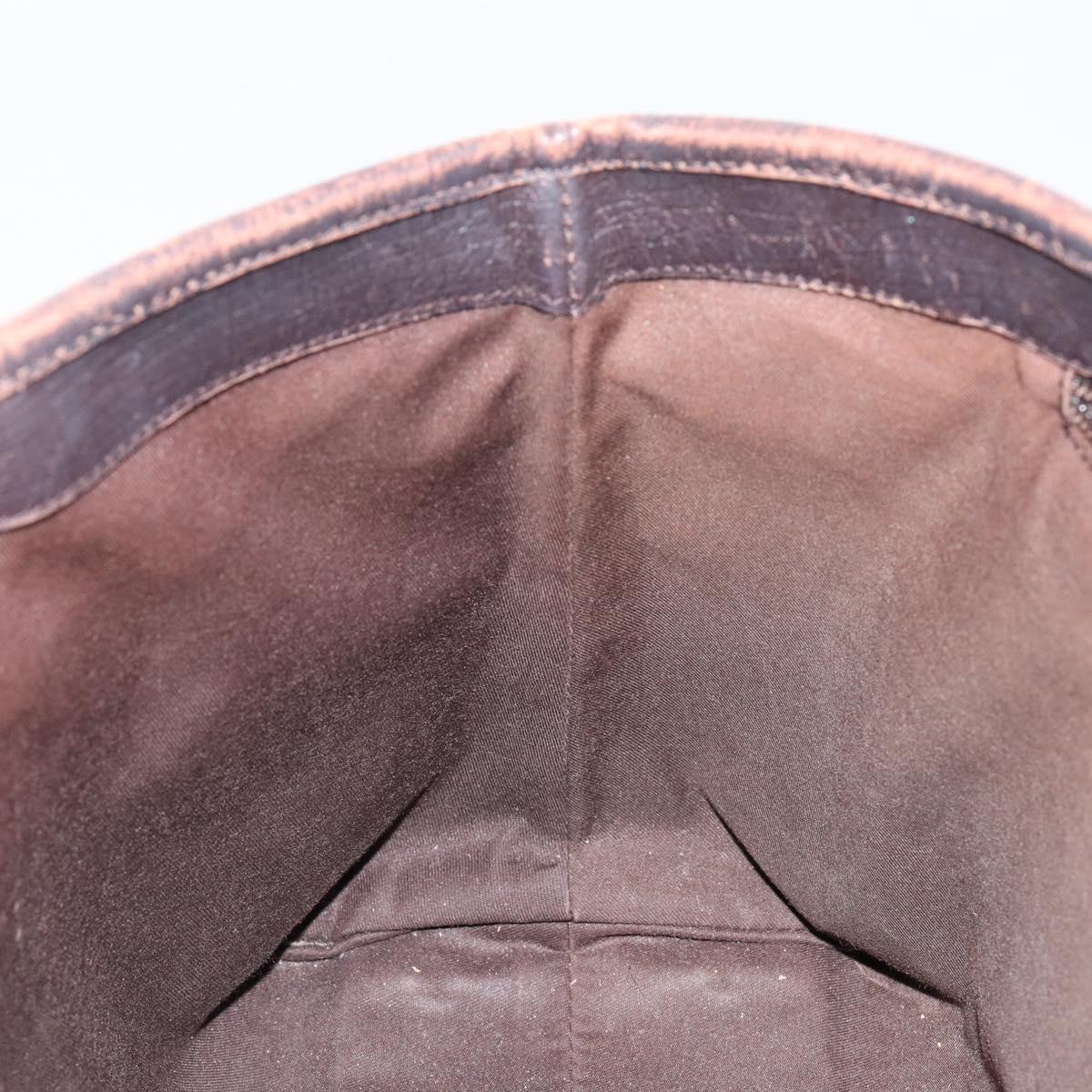 GUCCI GG Supreme Tote Bag PVC Beige Silver 111595 Auth 146837