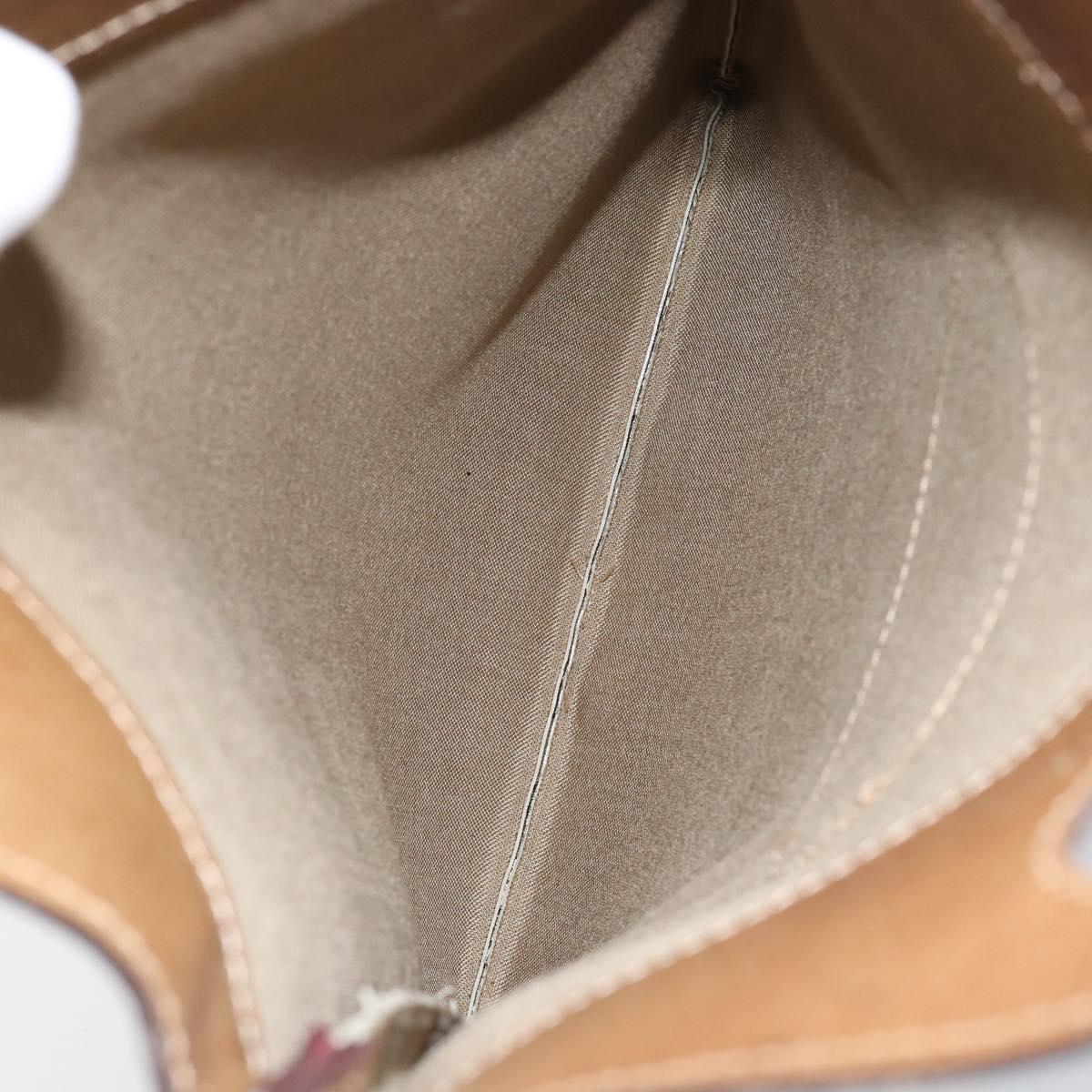 GUCCI GG Supreme Hand Bag PVC Leather Vintage Beige Auth 146840