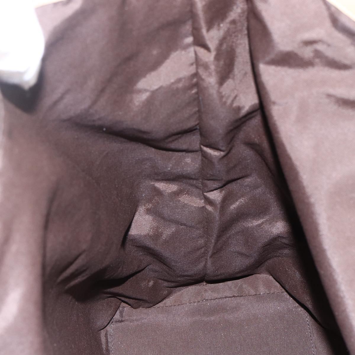 GUCCI GG Canvas Sherry Line Tote Bag Dark Brown 31242 Auth 146842