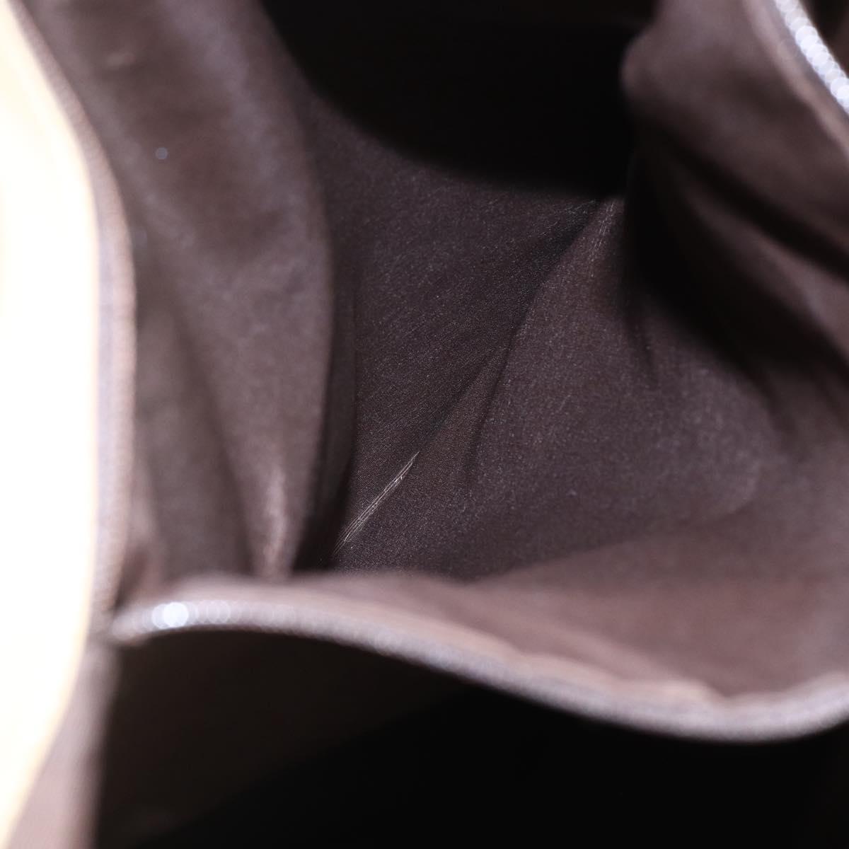 GUCCI GG Canvas Sherry Line Tote Bag Dark Brown 31242 Auth 146842