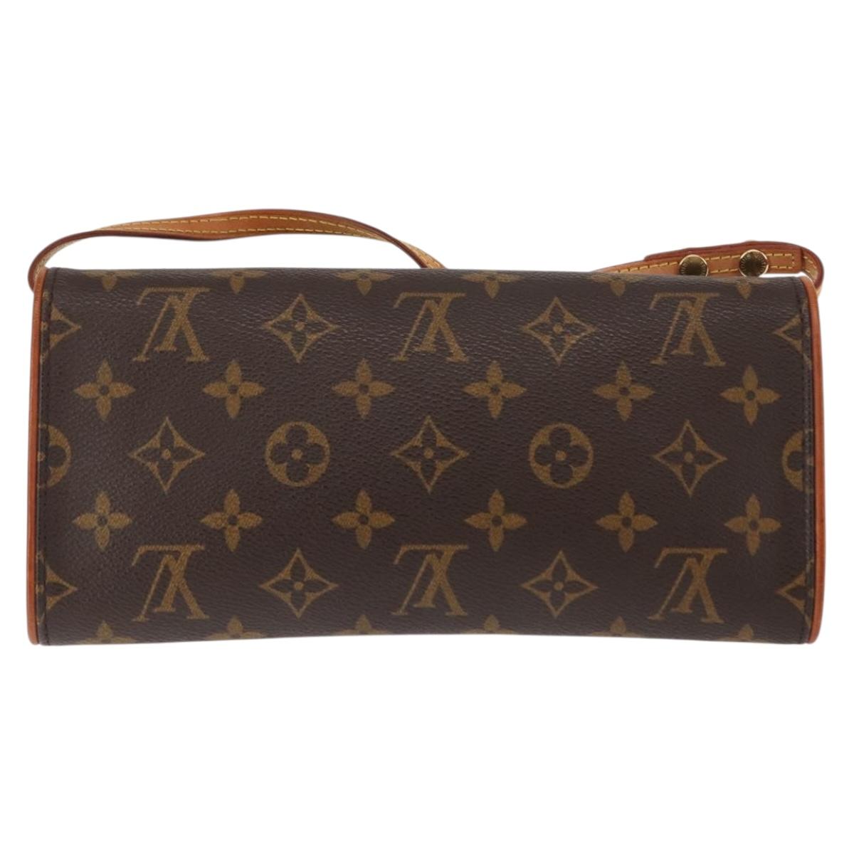 LOUIS VUITTON Monogram Pochette Twin GM Shoulder Bag M51852 LV Auth 146850