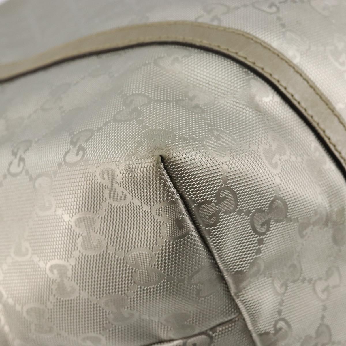 GUCCI GG Implementation Tote Bag Silver 197953 Auth 146864