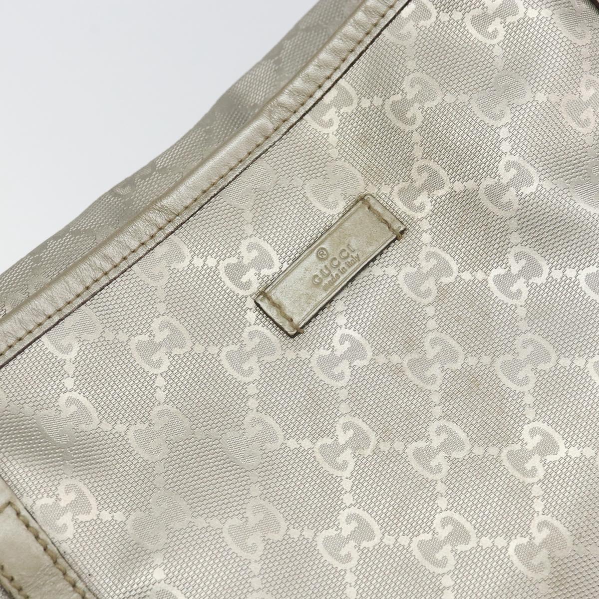 GUCCI GG Implementation Tote Bag Silver 197953 Auth 146864