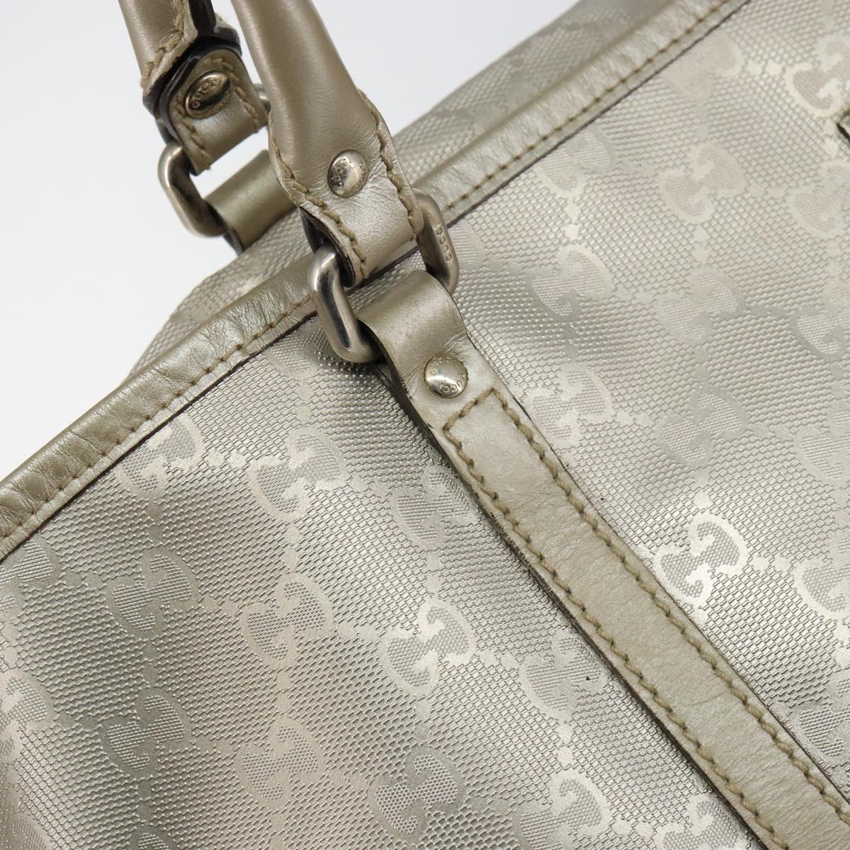 GUCCI GG Implementation Tote Bag Silver 197953 Auth 146864