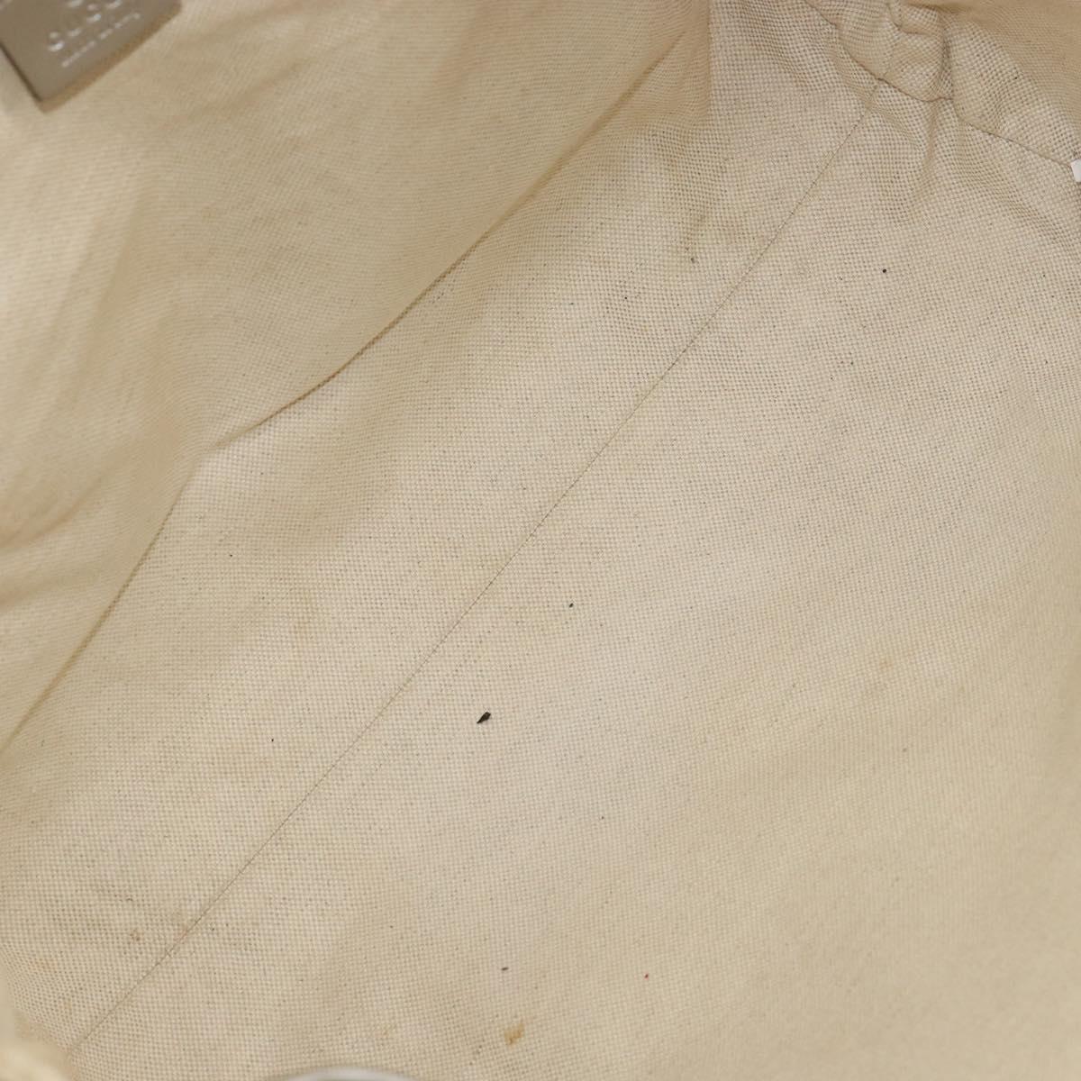 GUCCI GG Implementation Tote Bag Silver 197953 Auth 146864