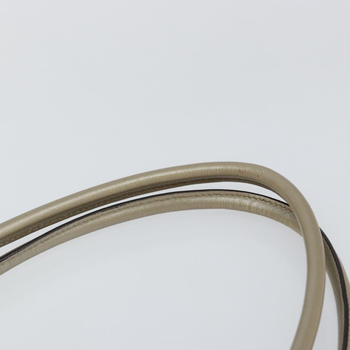 GUCCI GG Implementation Tote Bag Silver 197953 Auth 146864