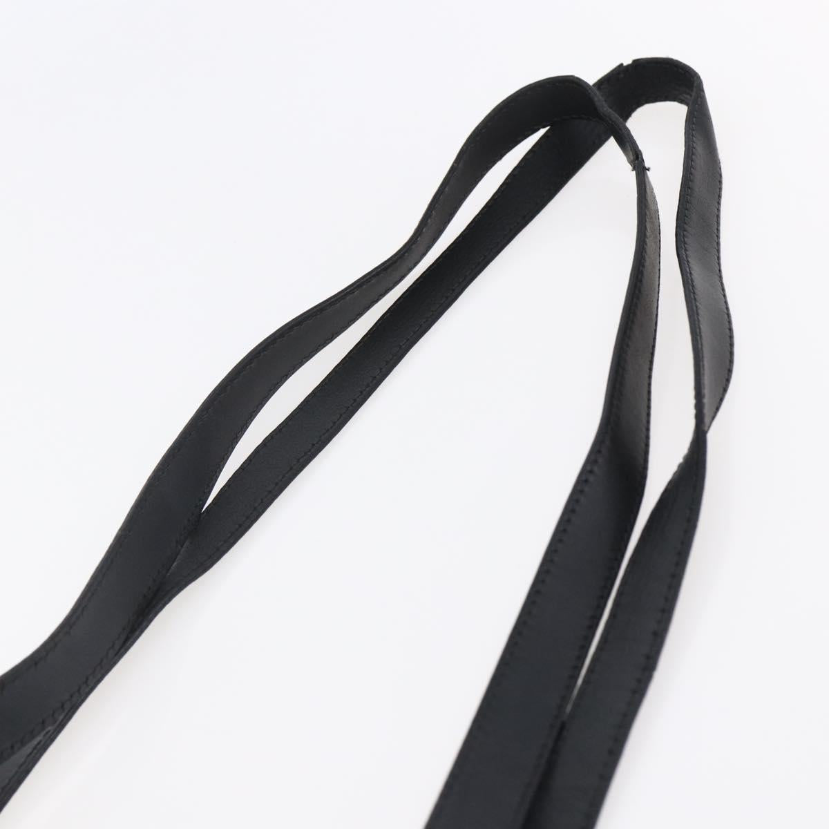 CELINE Macadam Canvas Tote Bag PVC Leather Black Gold Auth 146865