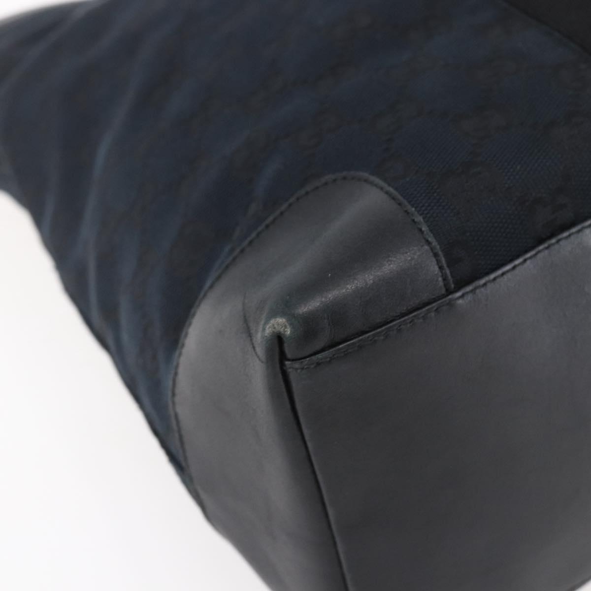 GUCCI GG Canvas Sherry Line Hand Bag Black 002 1093 Auth 146866