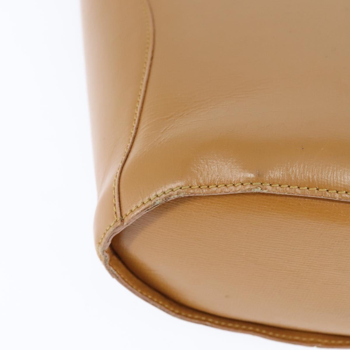 Christian Dior Shoulder Bag Leather Brown Gold Auth 146868