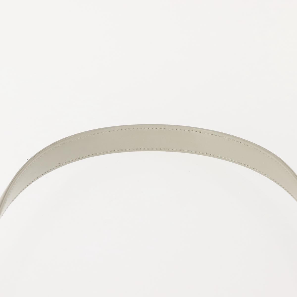 GIVENCHY Shoulder Bag Leather Gray Gold Auth 146883