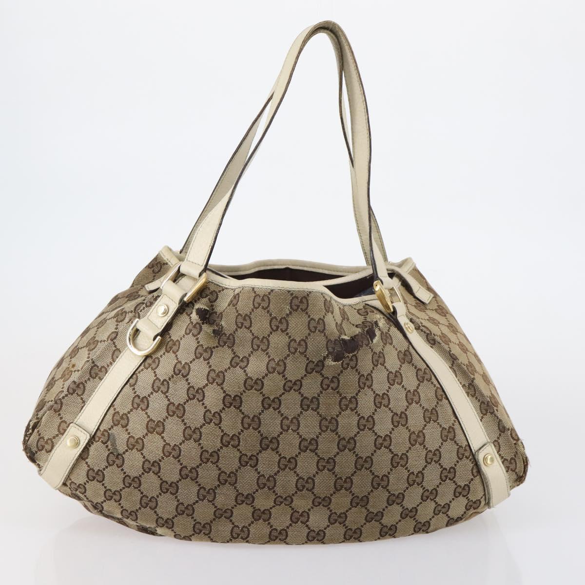 GUCCI GG Canvas Shoulder Bag 2 Set Red Gold Auth 146898
