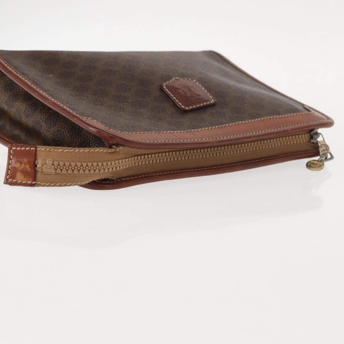 Christian Dior Celine Macadam Canvas Bag PVC Leather 2 Set Brown Navy Auth 146900