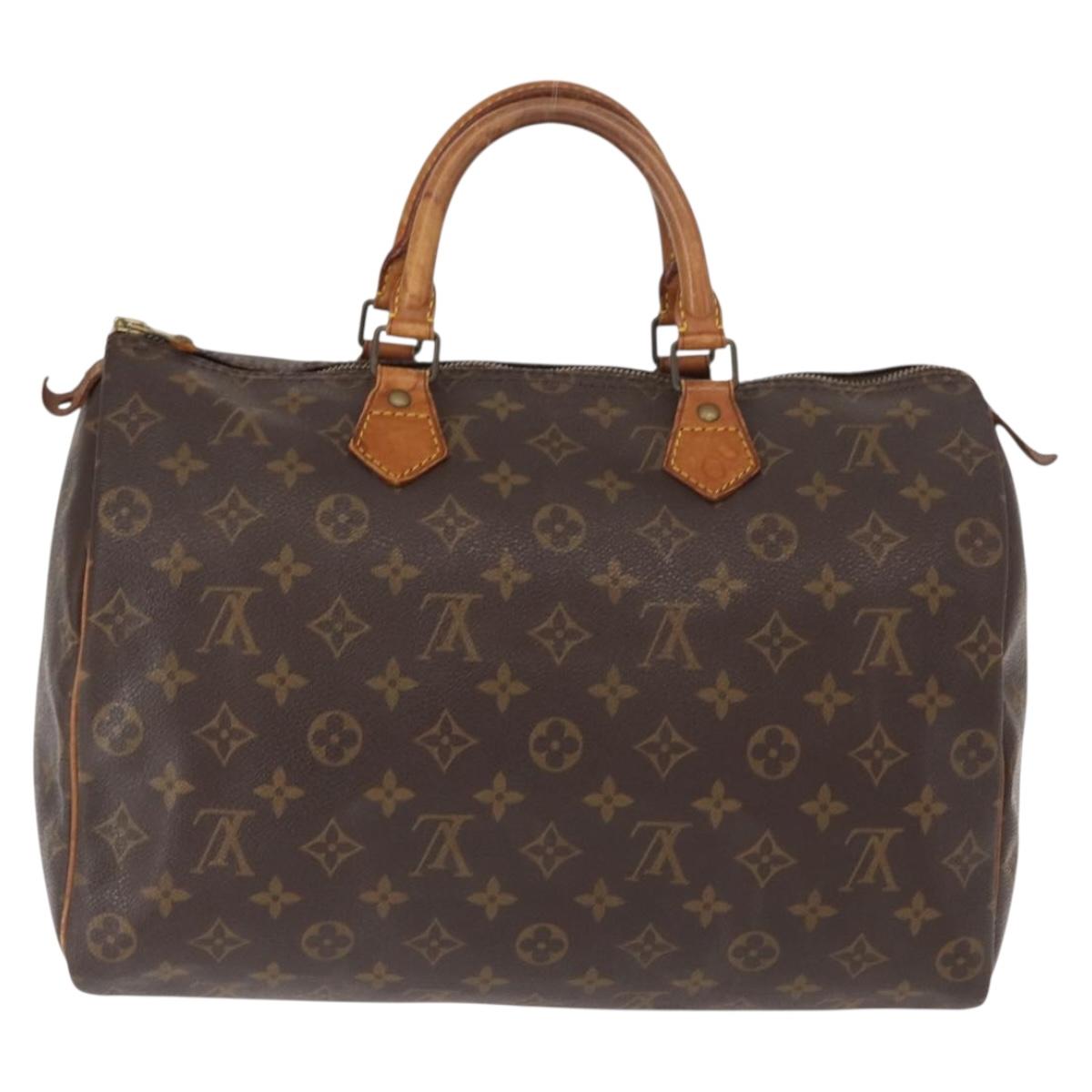 LOUIS VUITTON Monogram Speedy 35 Hand Bag M41524 LV Auth 146906