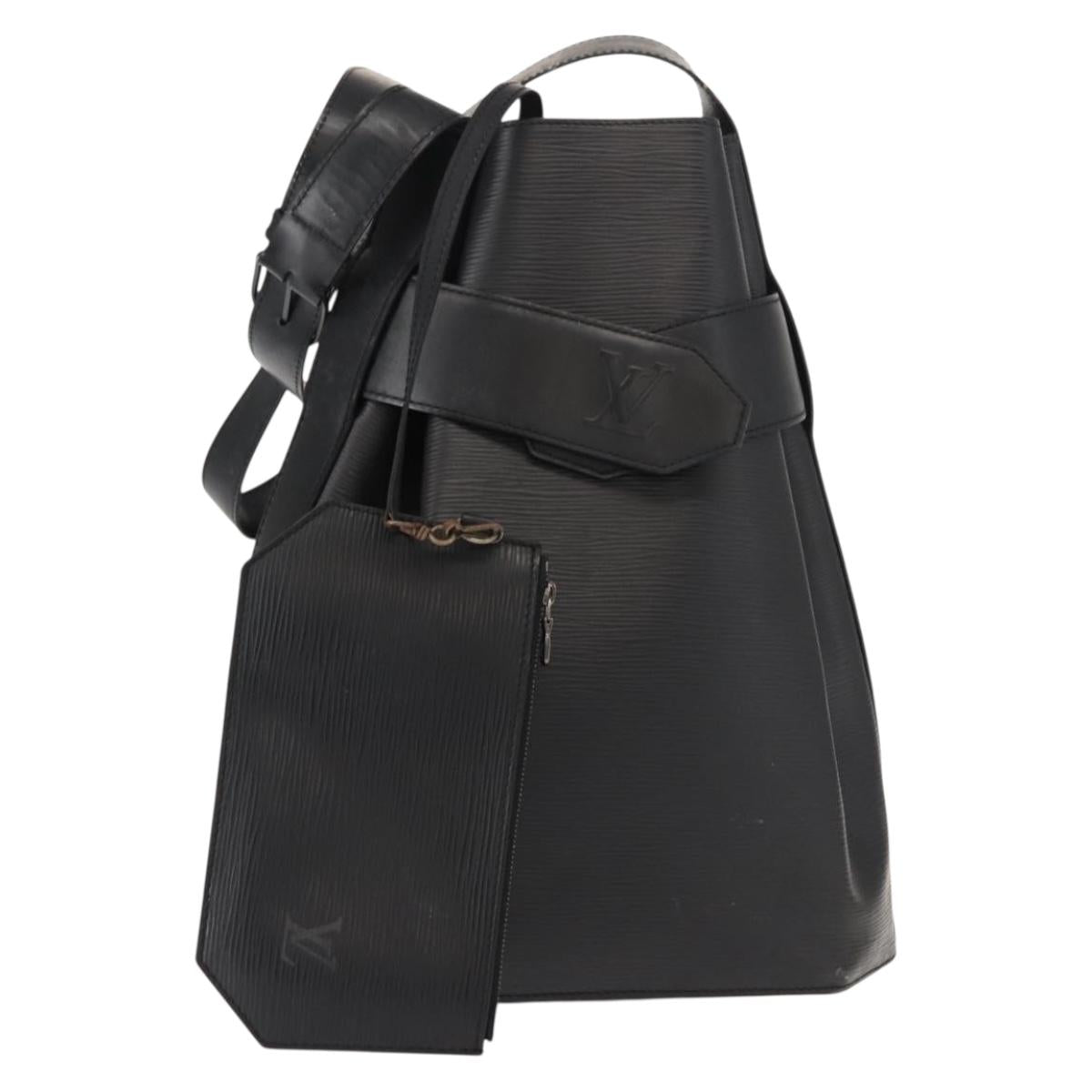 LOUIS VUITTON Epi Sac Depaule GM Shoulder Bag Black M80155 LV Auth 146910