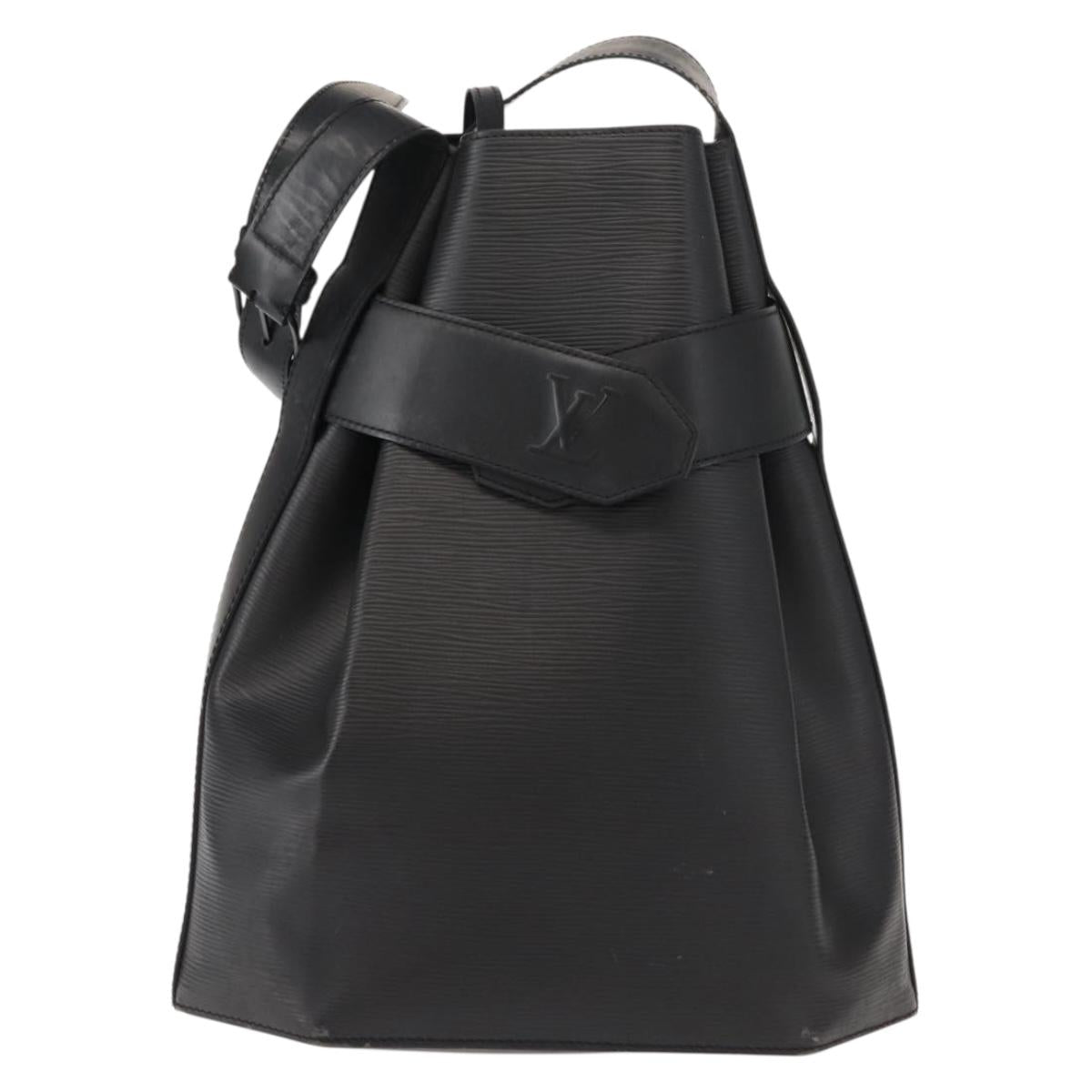 LOUIS VUITTON Epi Sac Depaule GM Shoulder Bag Black M80155 LV Auth 146910
