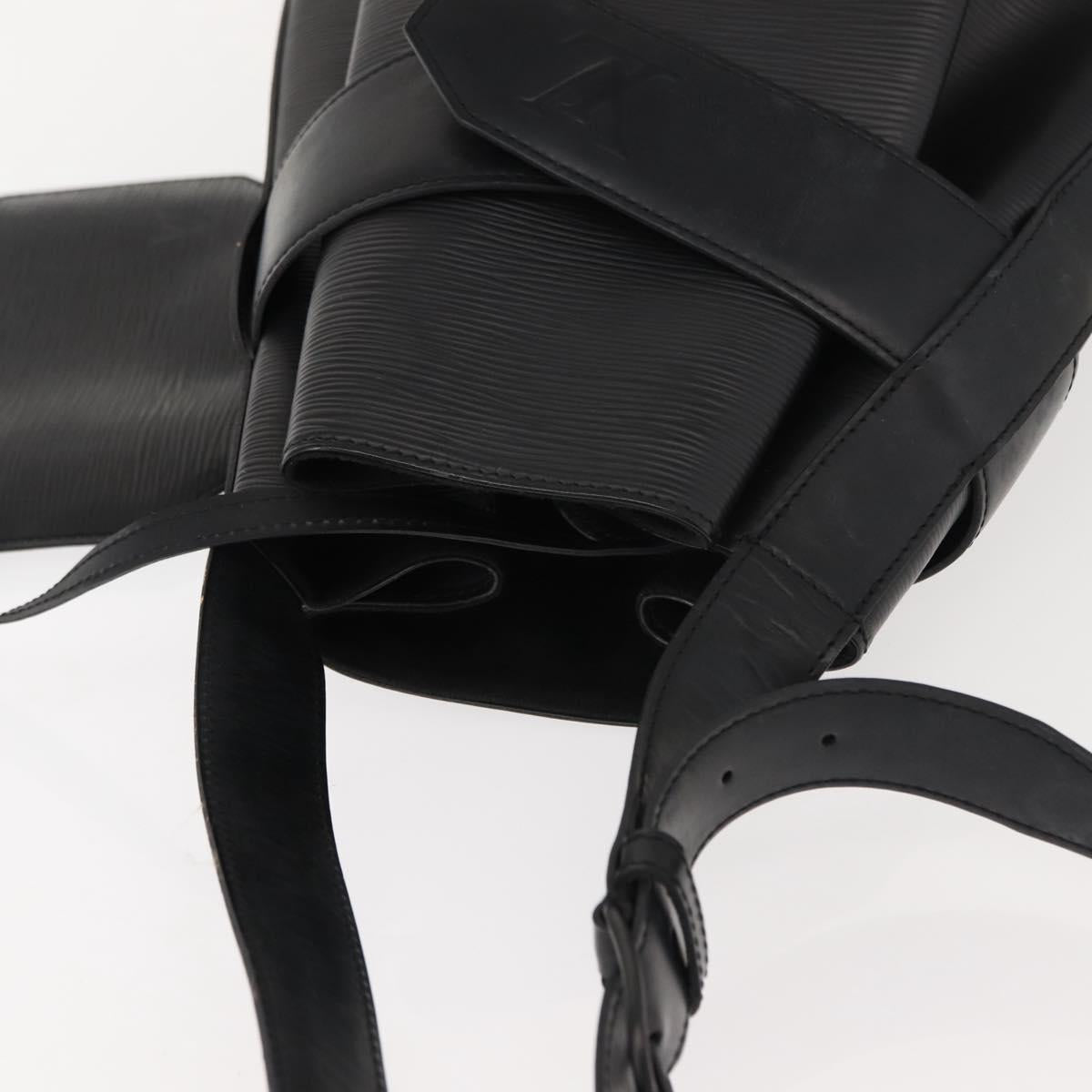 LOUIS VUITTON Epi Sac Depaule GM Shoulder Bag Black M80155 LV Auth 146910