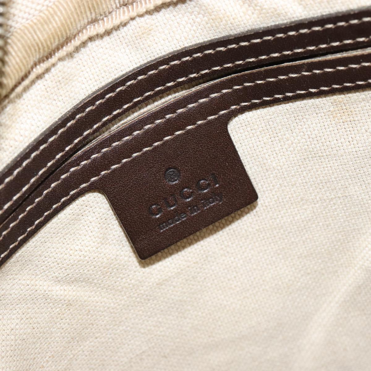 GUCCI GG Supreme Shoulder Bag PVC Brown Gold 201448 Auth 146911