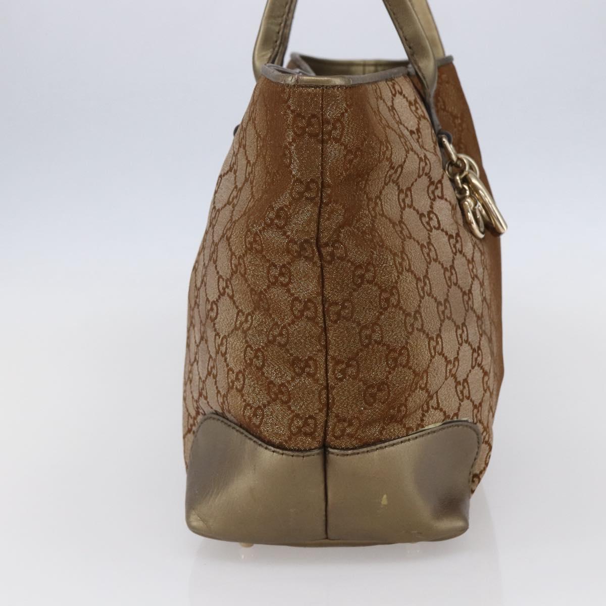 GUCCI GG Canvas Heart Bit Tote Bag Beige Gold 269956 Auth 146912