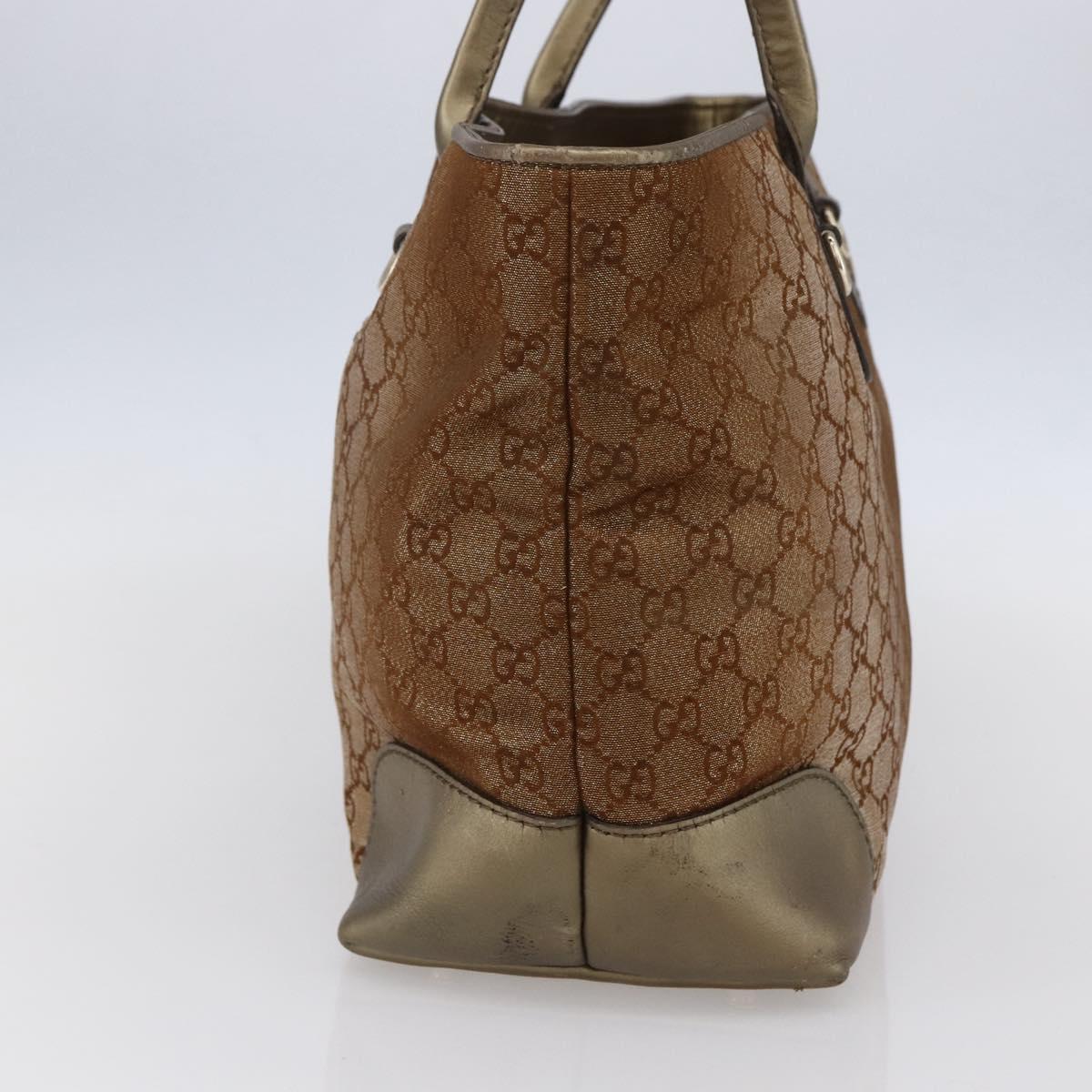GUCCI GG Canvas Heart Bit Tote Bag Beige Gold 269956 Auth 146912