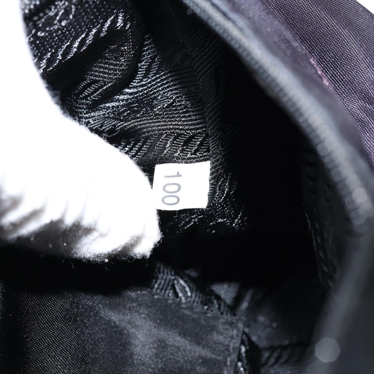 PRADA Hand Bag Nylon Purple Silver Auth 146924