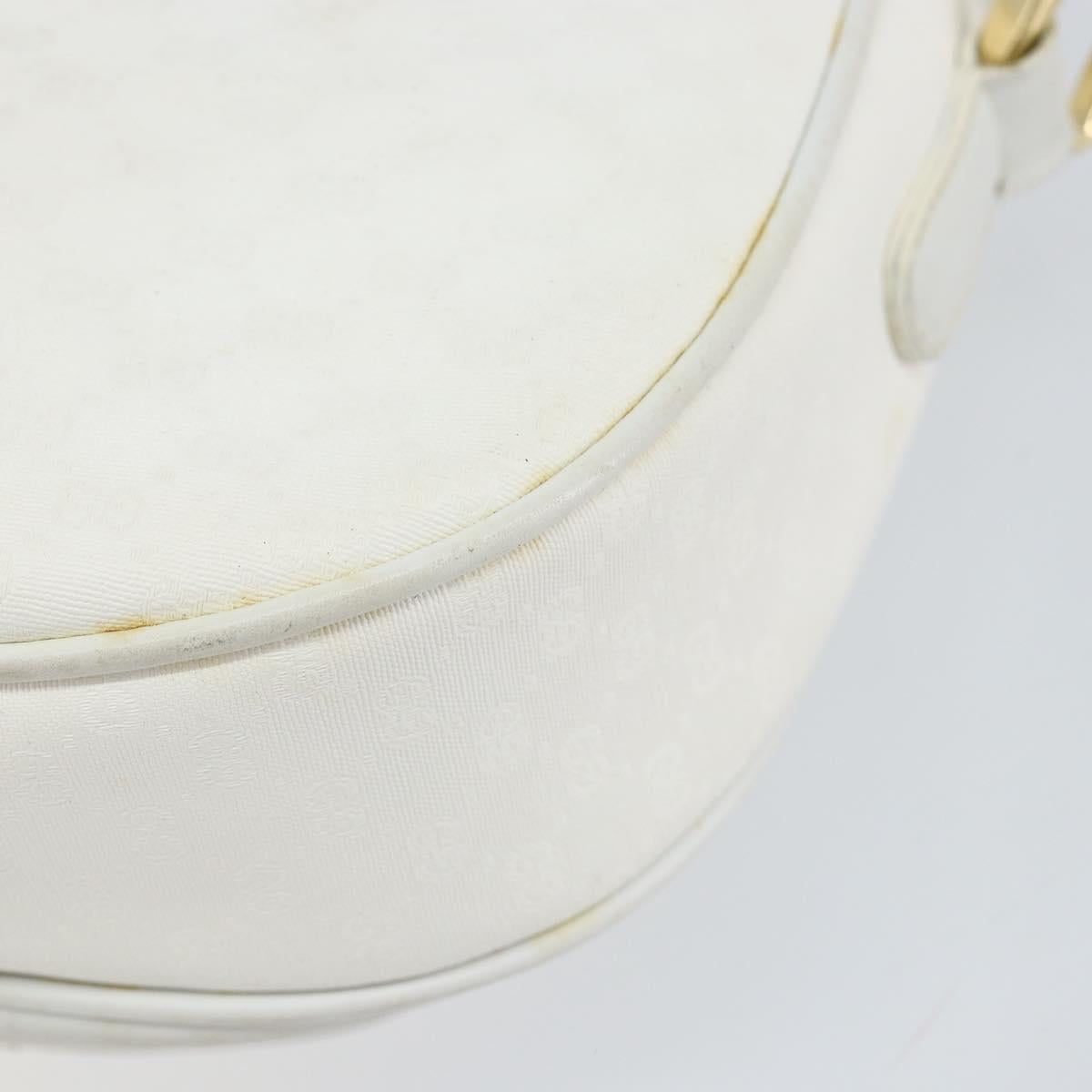 GUCCI Micro GG Supreme Shoulder Bag PVC White Gold 001 406 0259 Auth 146962