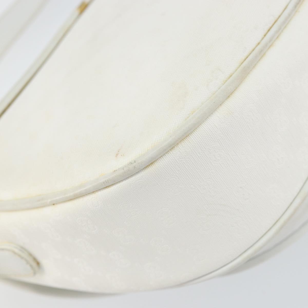 GUCCI Micro GG Supreme Shoulder Bag PVC White Gold 001 406 0259 Auth 146962