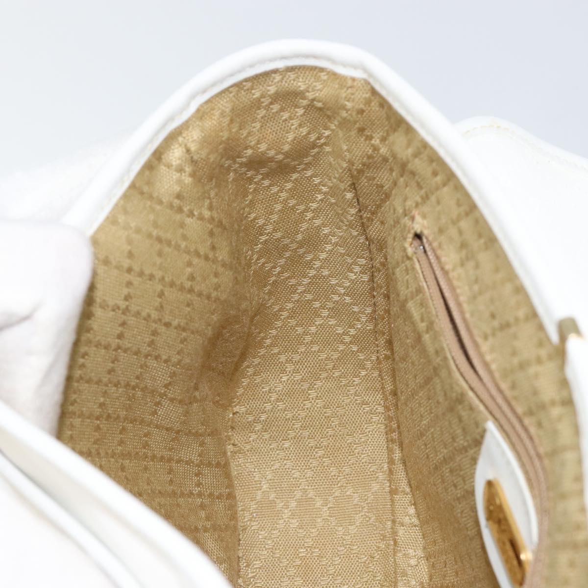 GUCCI Micro GG Supreme Shoulder Bag PVC White Gold 001 406 0259 Auth 146962