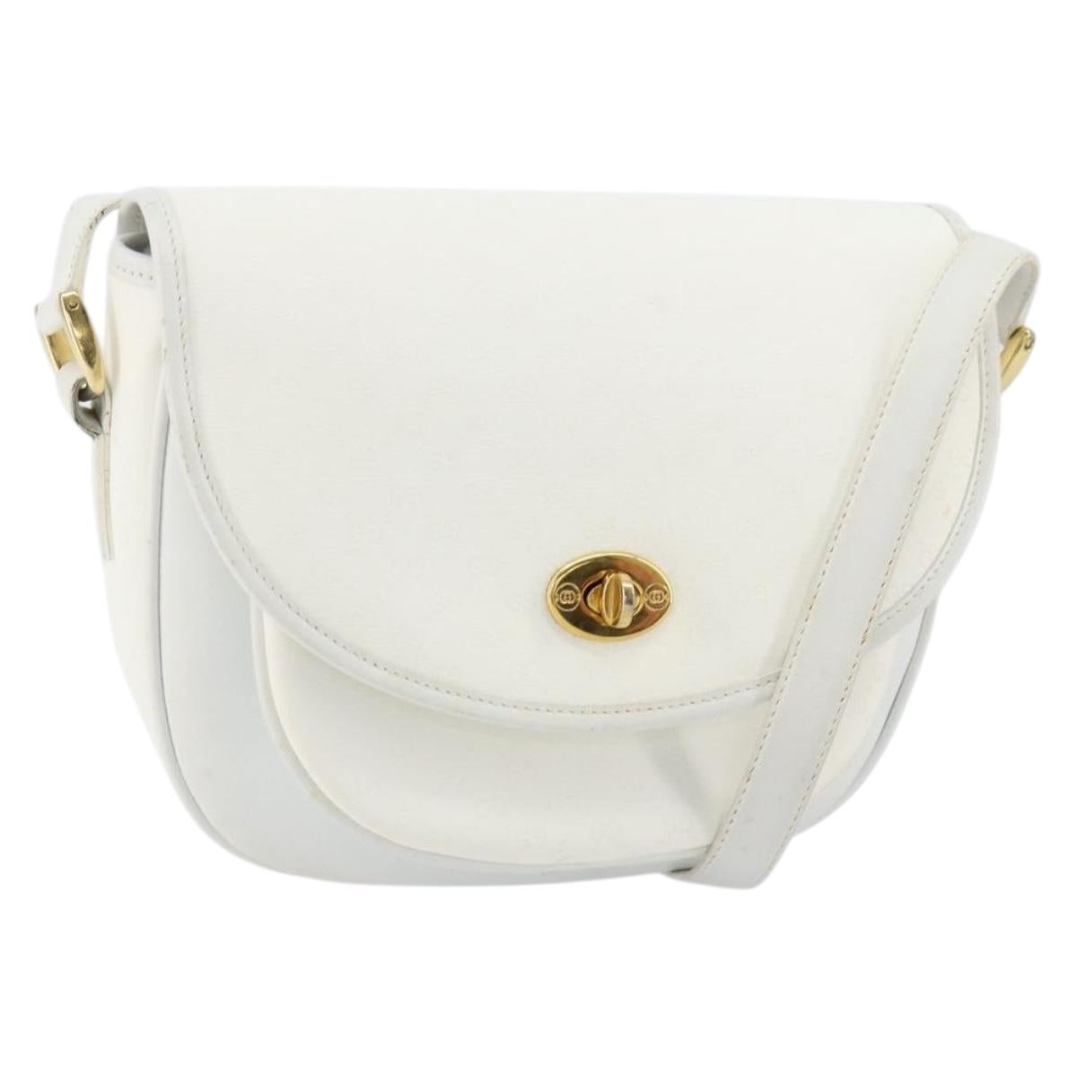 GUCCI Micro GG Supreme Shoulder Bag PVC White Gold 001 406 0259 Auth 146962